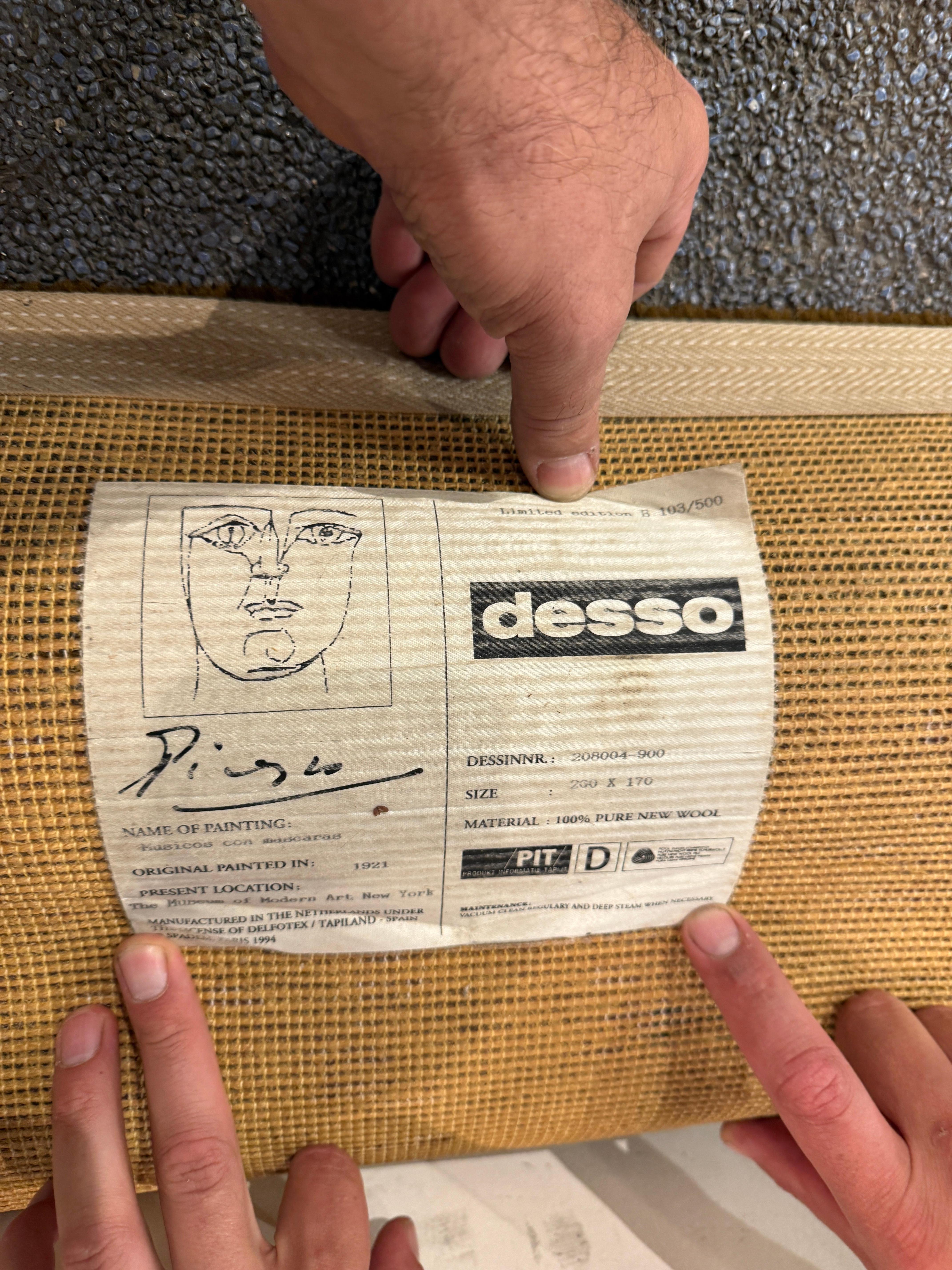 Spagnolo Tappeto di Desso per Pablo Picasso in edizione limitata in vendita