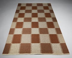 Rug “Capellagården” Designed by Carl Malmsten, Sweden, 1960s