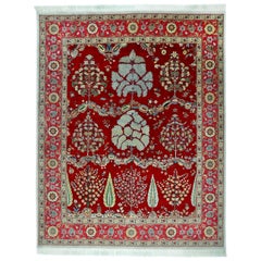 Rug - Carpet - Mogul Wool Hand Knotted Red and Green 241 x 301 cm