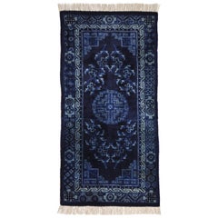 Rug - Carpet - Wool China Hand Knotteded Blue en White