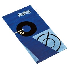 Classicon Blue Marine Rug - Nettle Wool - design Eileen Gray 70.5×137.8 inch