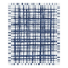 Rug Contemporary Italian Blue White Scandinavian, Brookfield Navy Small