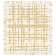Rug Contemporary Italian Checkered Black White, Brookfield Gold, Custom in Stock