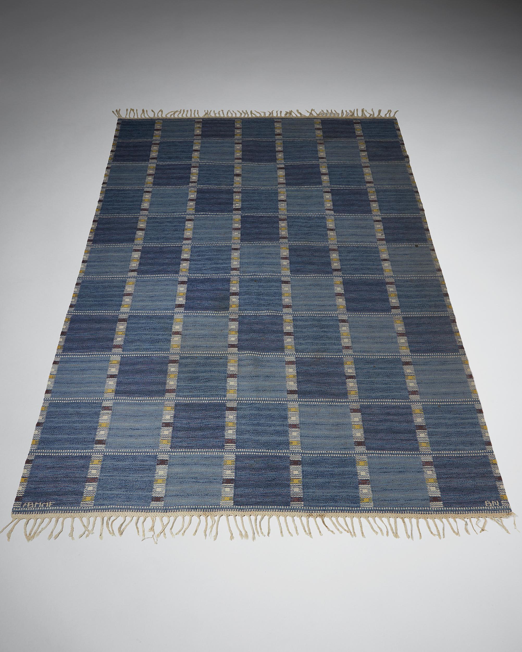 Mid-Century Modern Rug Designed by Barbro Nilsson for MMF AB, Sweden, 1952