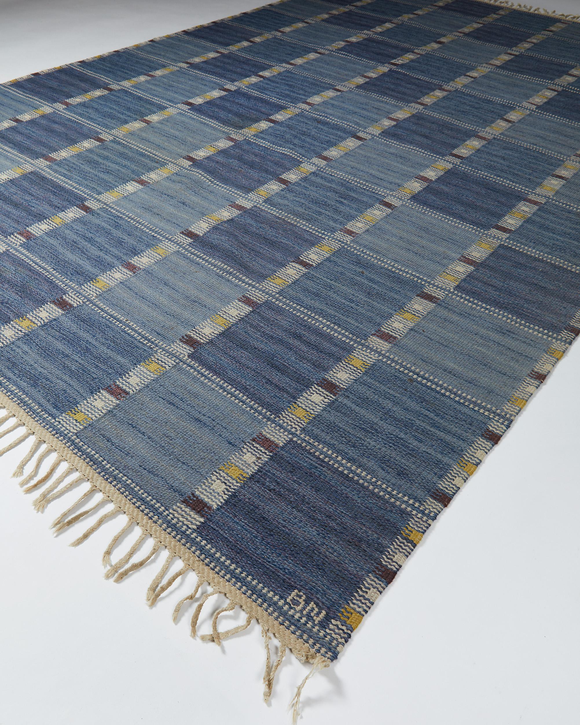 Rug Designed by Barbro Nilsson for MMF AB, Sweden, 1952 In Good Condition In Stockholm, SE