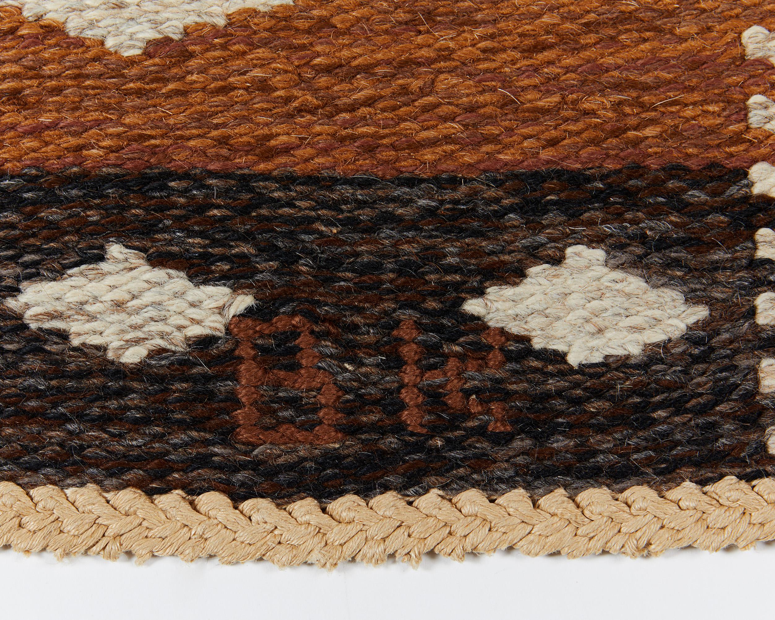 Fabric Rug Designed by Berit Koenig, Sweden, 1950s