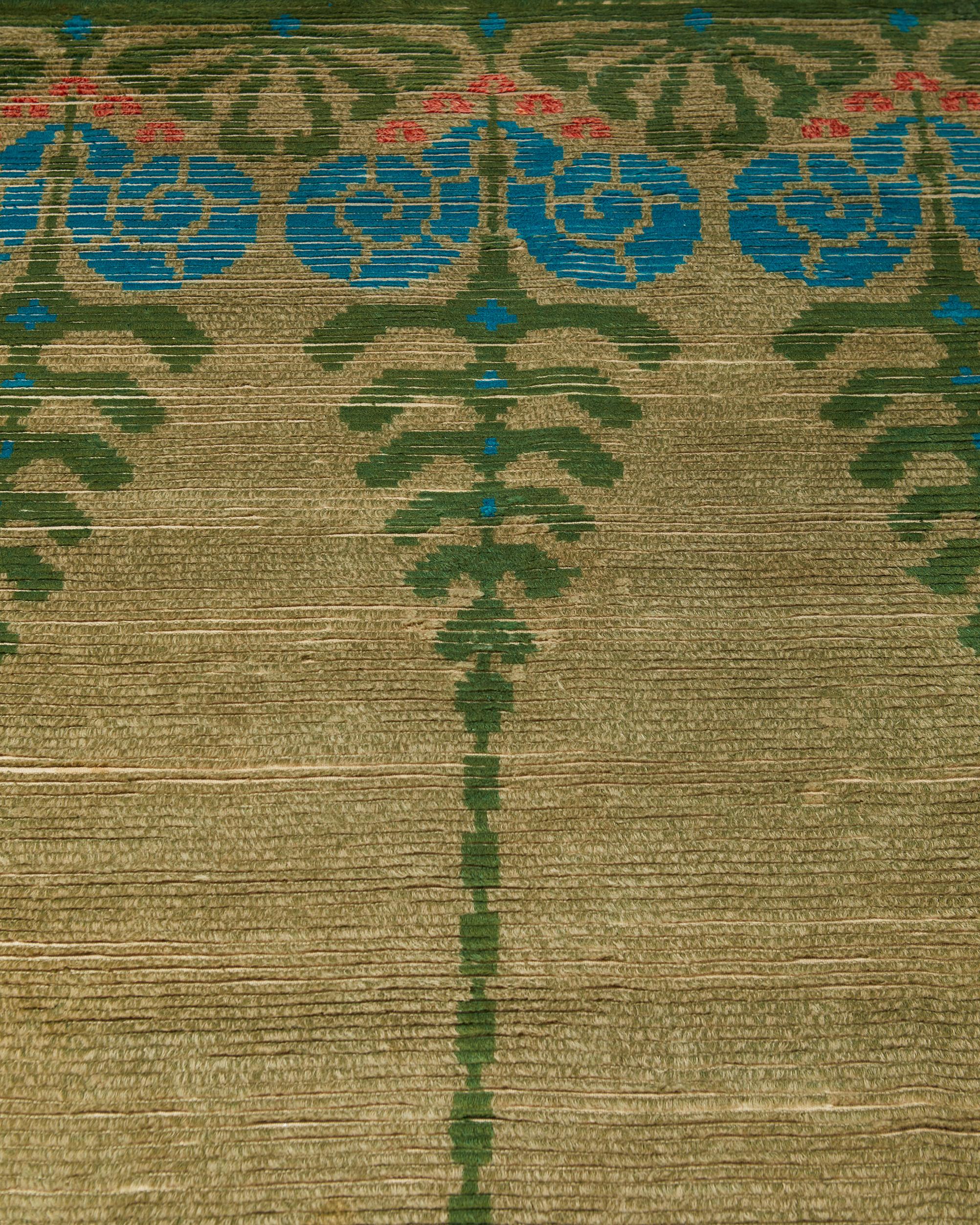 Teppich entworfen von Emma Salzman, Finnland, frühe 1900er Jahre (Skandinavische Moderne) im Angebot