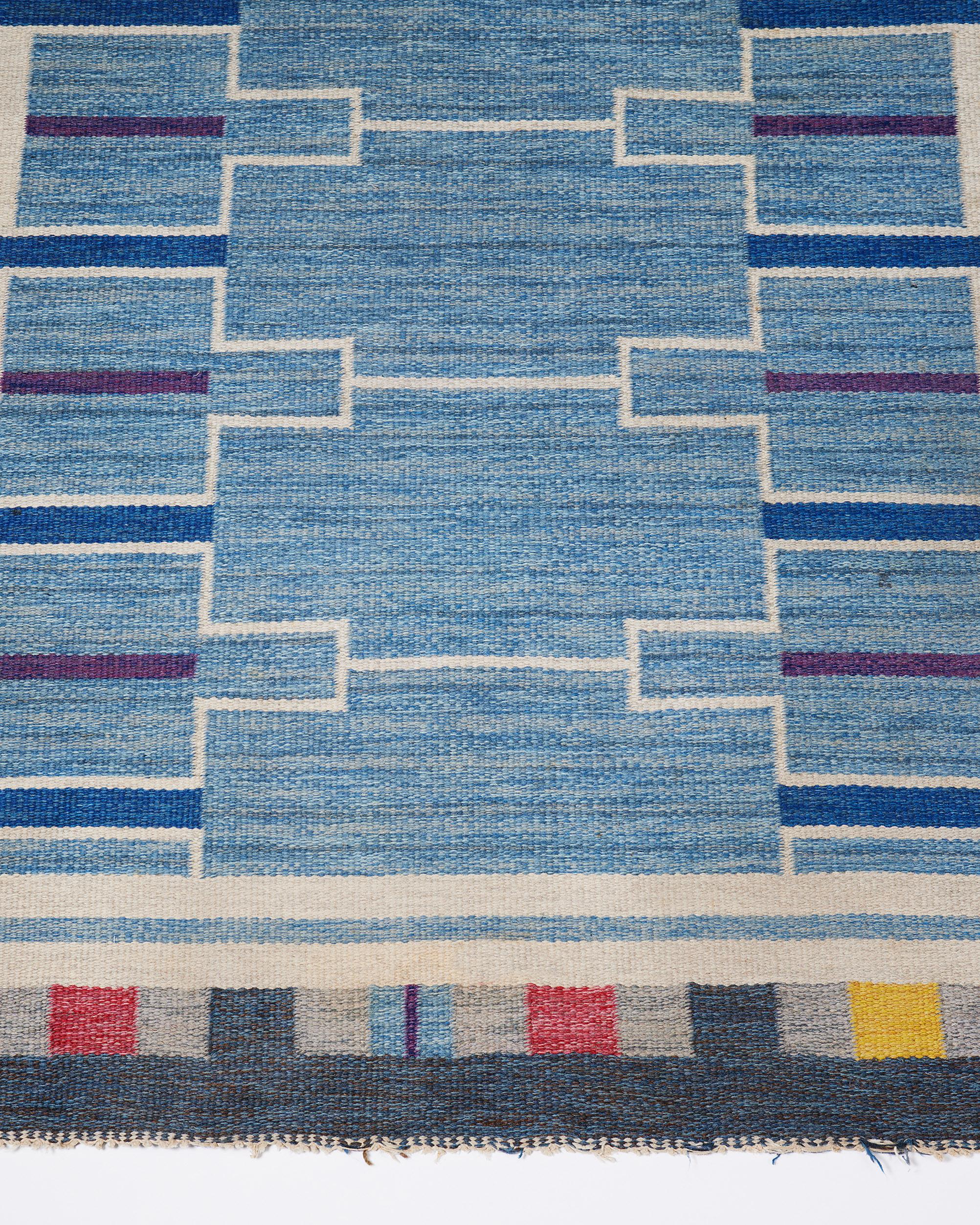 Alfombra diseñada por Ingegerd Silow, Suecia, años 50 Moderno de mediados de siglo en venta