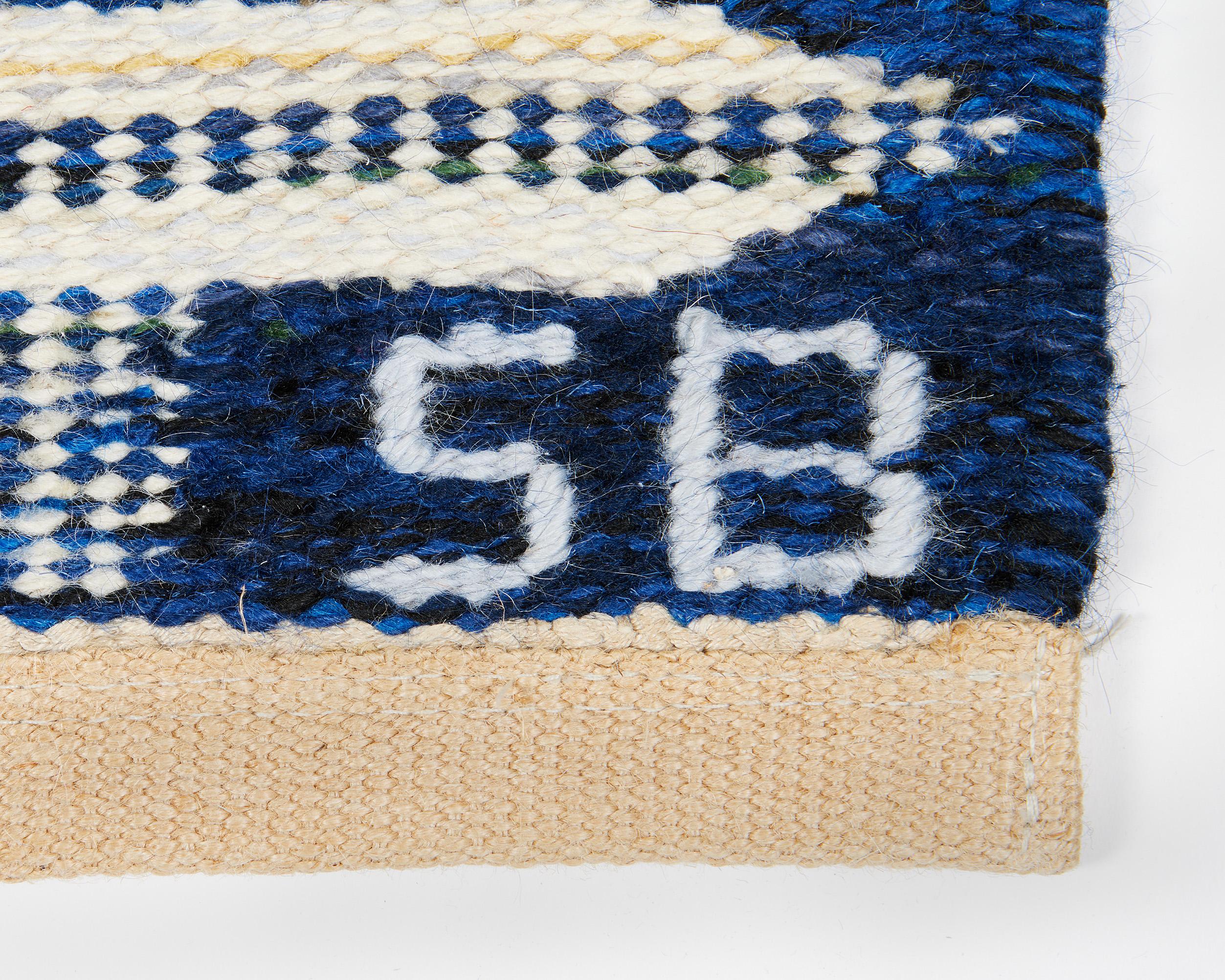 Rug Designed by Sigvard Bernadotte, Sweden, 1950s In Good Condition In Stockholm, SE