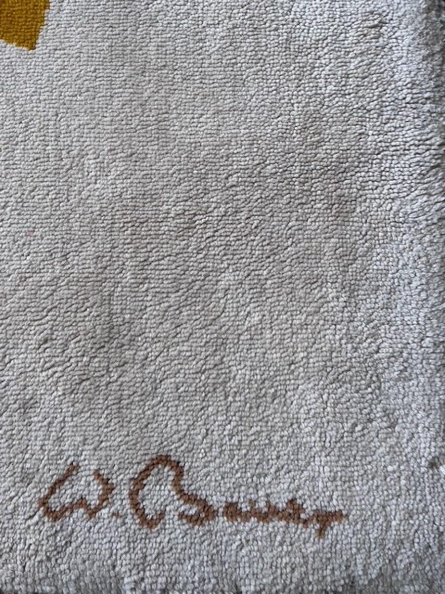 Abstract Art Deco Style Rug by Wolf Bauer for Art Decor In Good Condition For Sale In Red Lion, PA