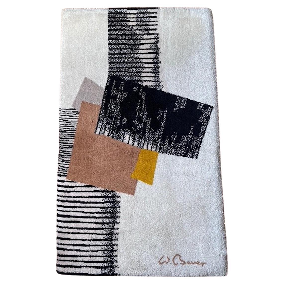 Abstract Art Deco Style Rug by Wolf Bauer for Art Decor For Sale