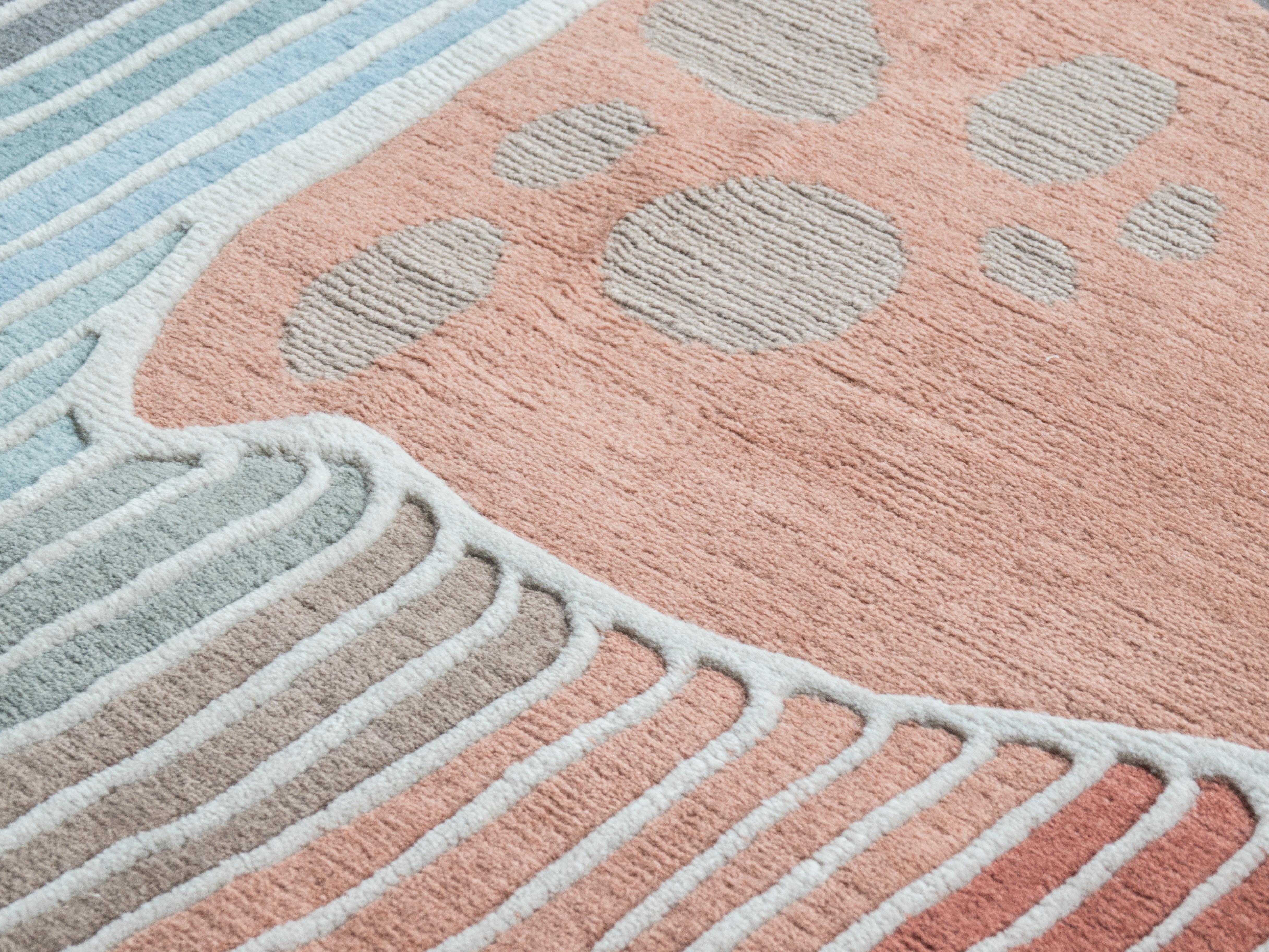 Modern colofrul unusual rug Multicolored Irregular shape, Gamma Est small For Sale 2
