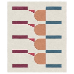 Rug Googie Colorful Designer Unusual Wool Silk Rug, Medium, in Stock