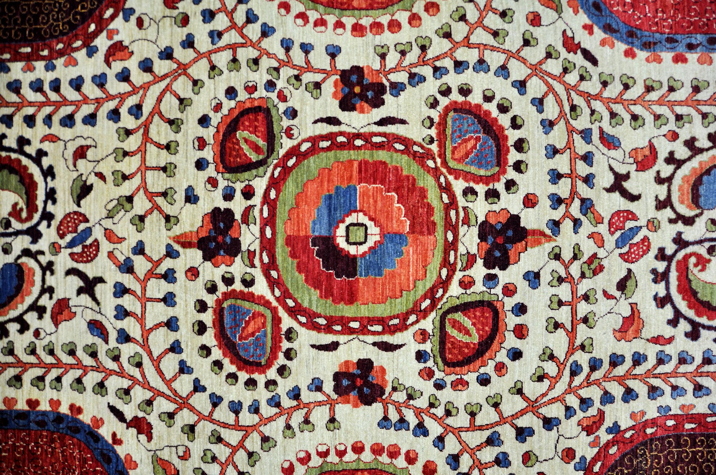 Rug - Carpet - Hand Knotted Wool in Red and Brown Jugendstil Tabriz 274 x 388 cm For Sale 4