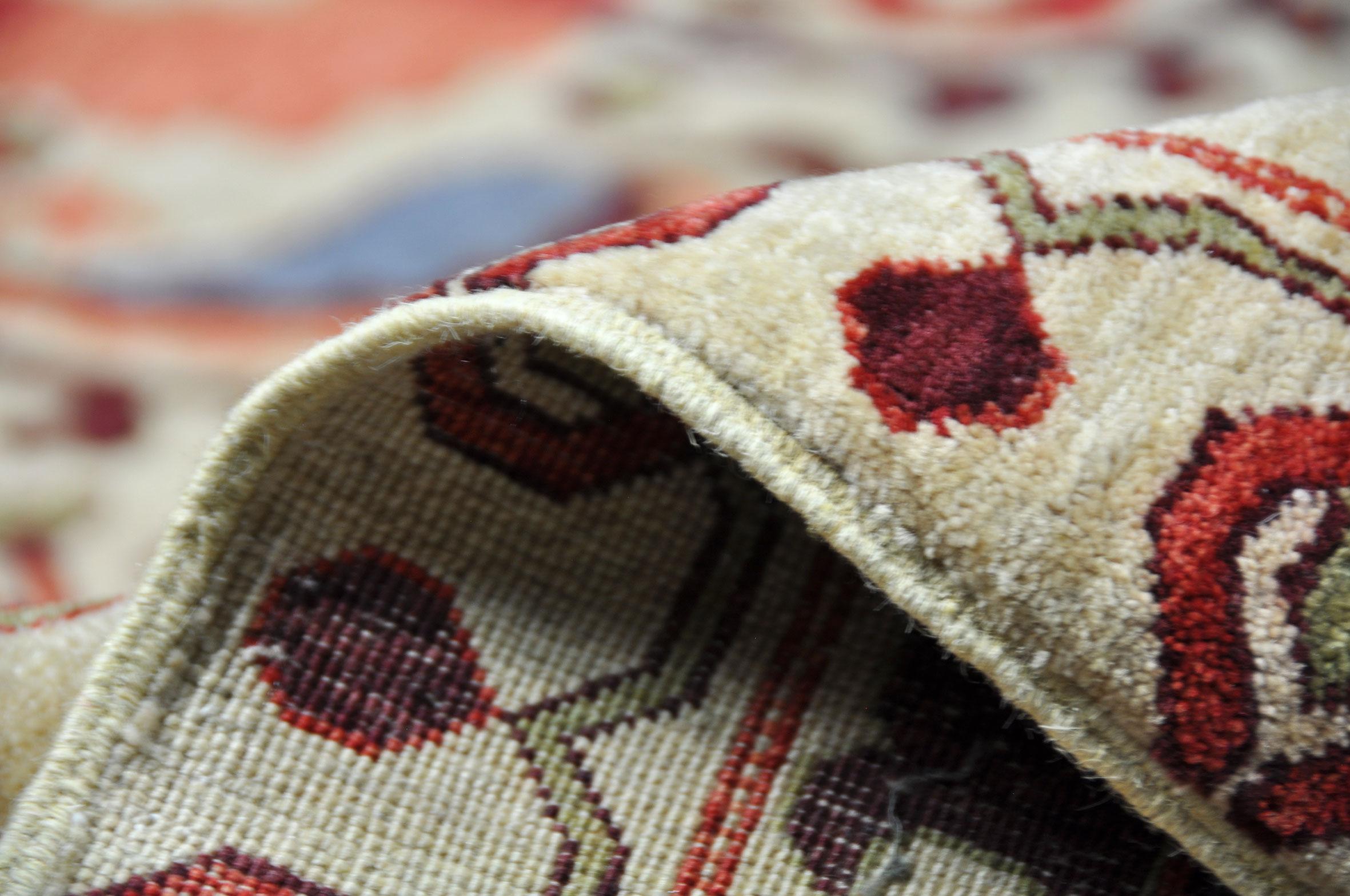 Rug - Carpet - Hand Knotted Wool in Red and Brown Jugendstil Tabriz 274 x 388 cm For Sale 5