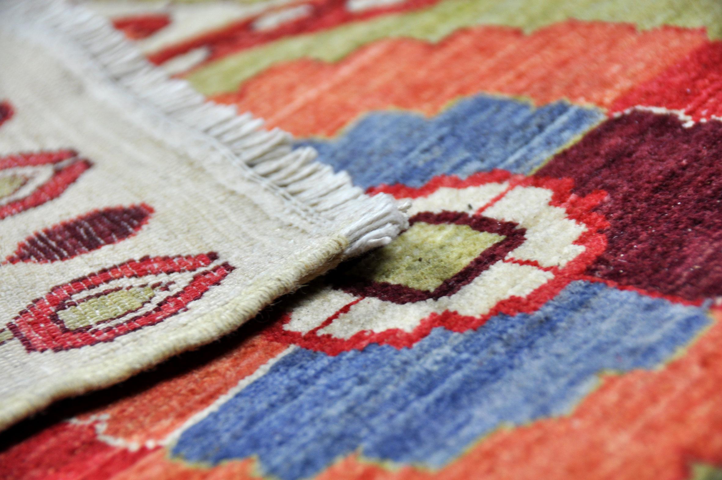 Rug - Carpet - Hand Knotted Wool in Red and Brown Jugendstil Tabriz 274 x 388 cm For Sale 2