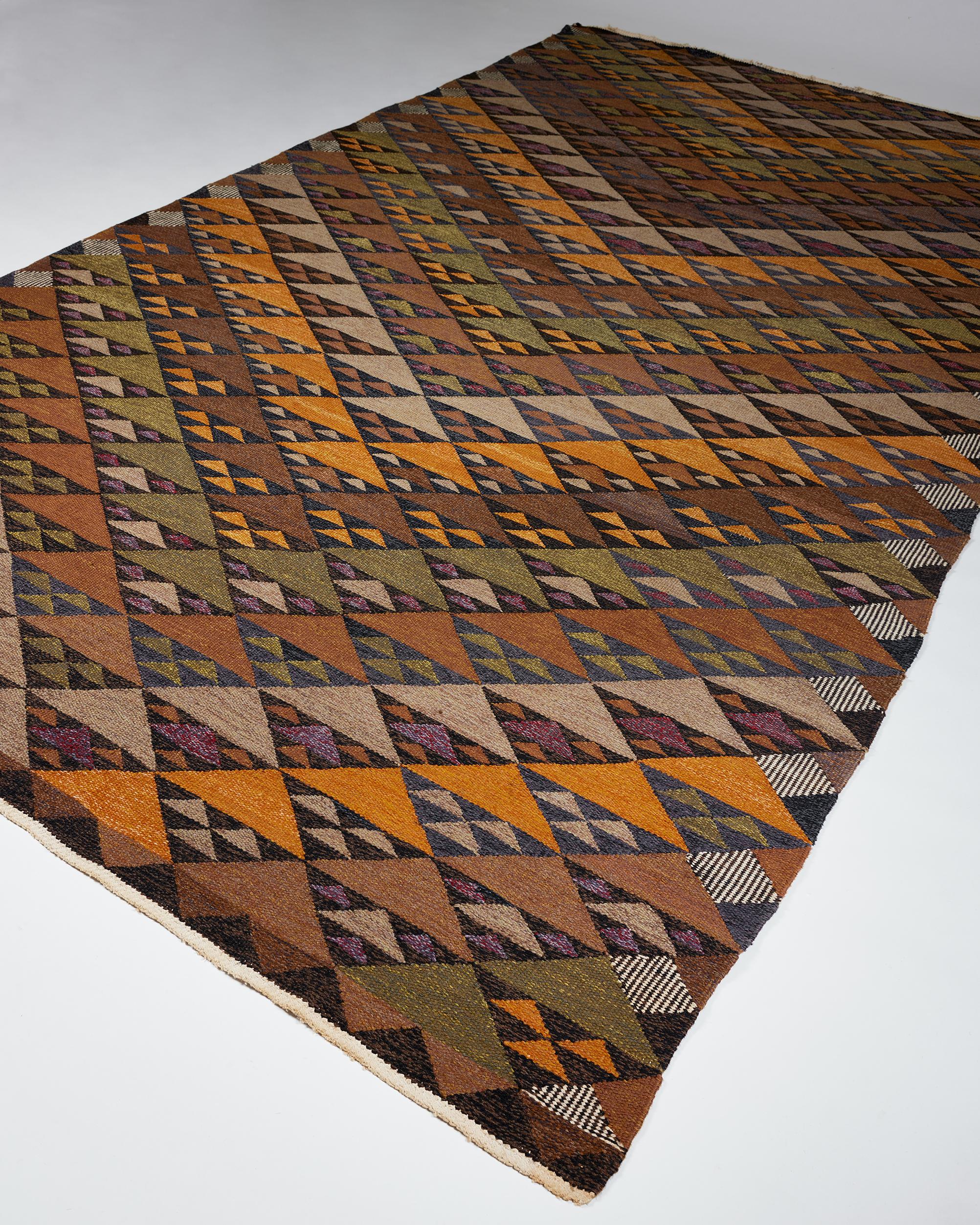Teppich 'Höst' entworfen von Kirsten und John Becker, Dänemark, 1950er Jahre (Moderne der Mitte des Jahrhunderts) im Angebot