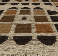 Rug in Taupe, Brown and Black "Modular Drift" by Doris Leslie Blau