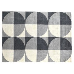 Rug in wool with geometric design, France, circa 1970