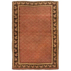 Tapis traditionnel antique Karabagh rouge et beige géométrique de Rug & Kilim