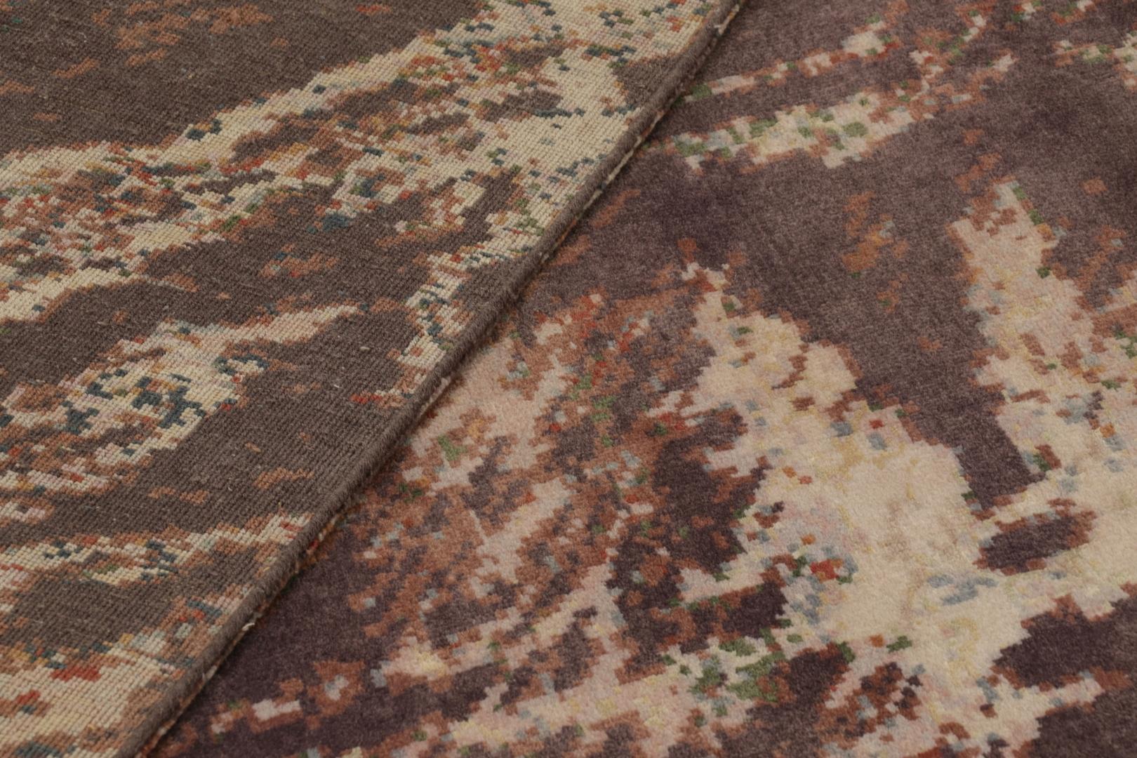 Rug & Kilim Tappeto ispirato all'Art Deco, Runner geometrico beige-marrone (a) Gallery in vendita 1