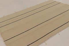 Rug & Kilim Contemporary Rez Kilim Flatweave Rug with Tonal Striped Design
