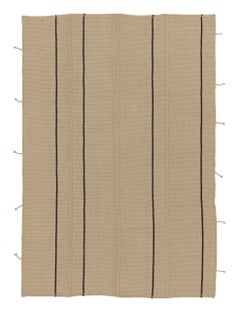 Rug & Kilim Contemporary Rez Kilim Flatweave Rug with Tonal Striped Design