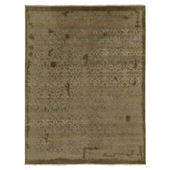 Rug & Kilim Europäischer Teppich Contemporary in Beige-Braun, Blau mit Blumenmuster