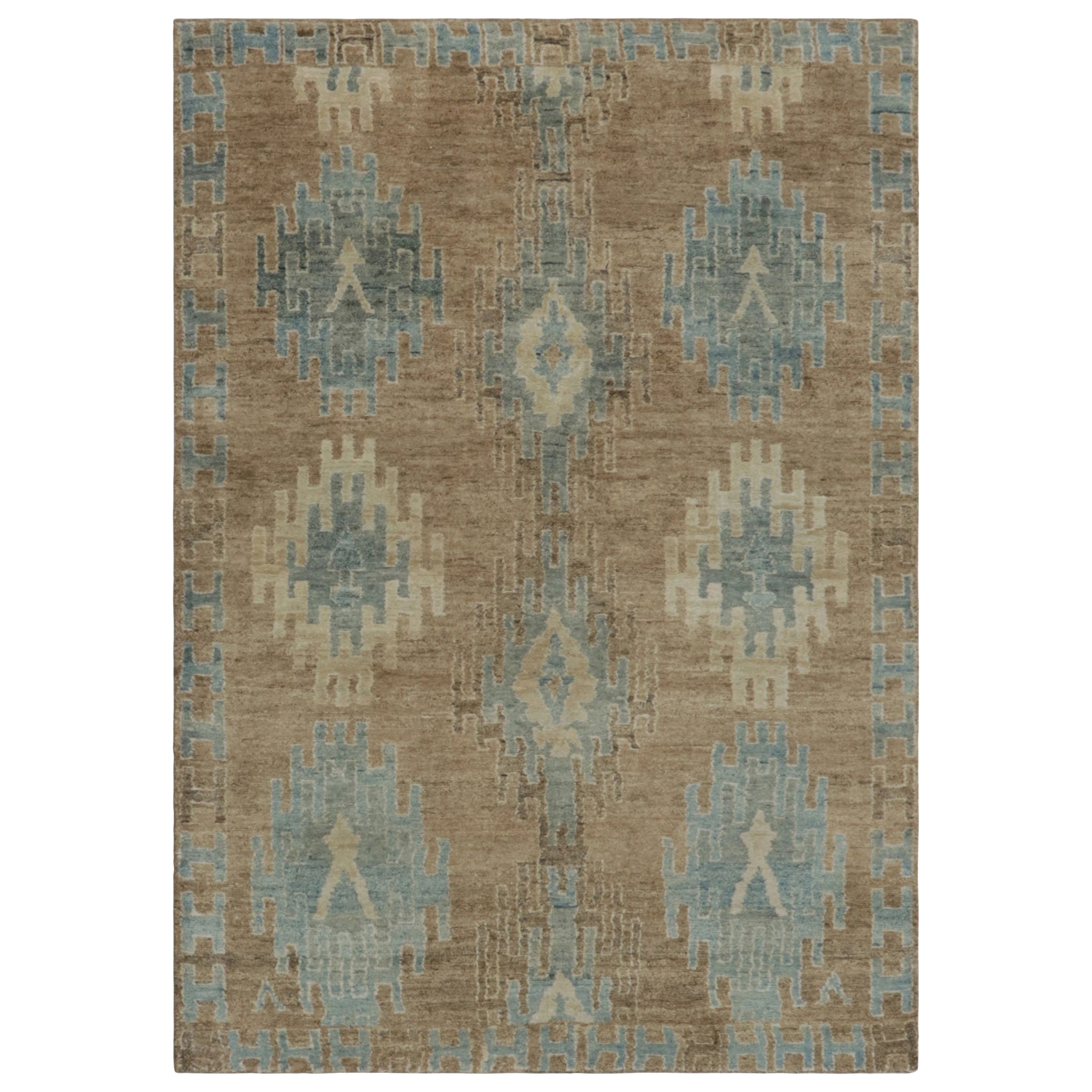 Rug 
Kilim Tappeto Modern Classics, beige con medaglioni tribali blu ghiaccio