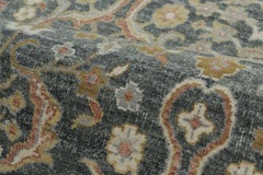 Rug & Kilim Persian-Inspired Rug, Victorian Floral Trellis Charcoal-Blue Fields