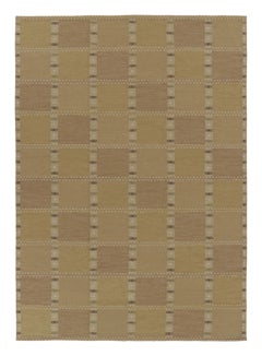 Rug & Kilim Scandinavian Style Custom Flatweave Rug with Geometric Design