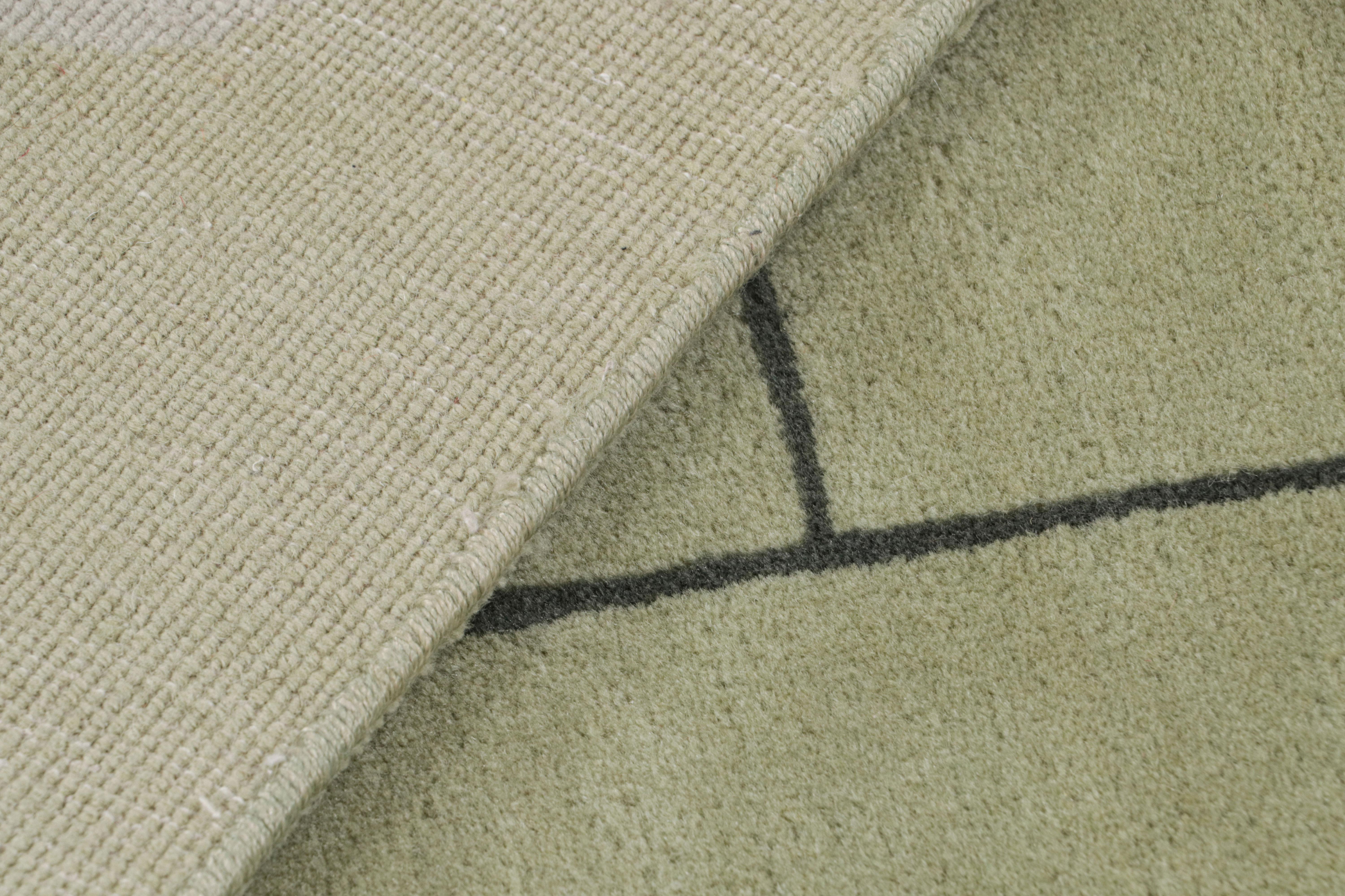 XXIe siècle et contemporain Rug & Kilim x A Gomez Tapis de course de style moderne du milieu du siècle en vert en vente
