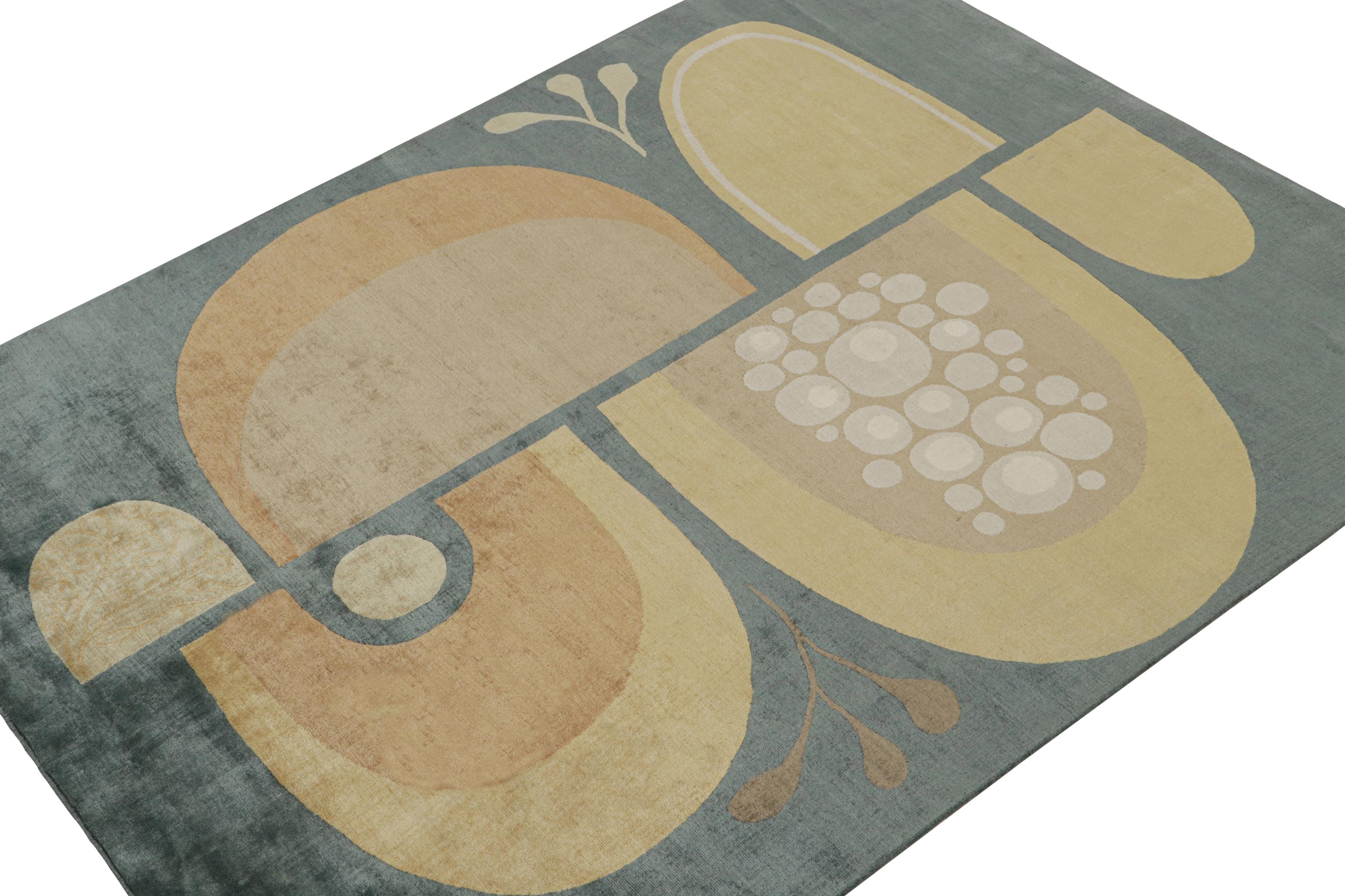 This custom rug design represents an exclusive artist collaboration between Jenn Ski and the Mid-Century Modern rug collection. Inspired by 1950s styles, this collection explores atomic age, postmodernist, maximalist and art rug sensibilities