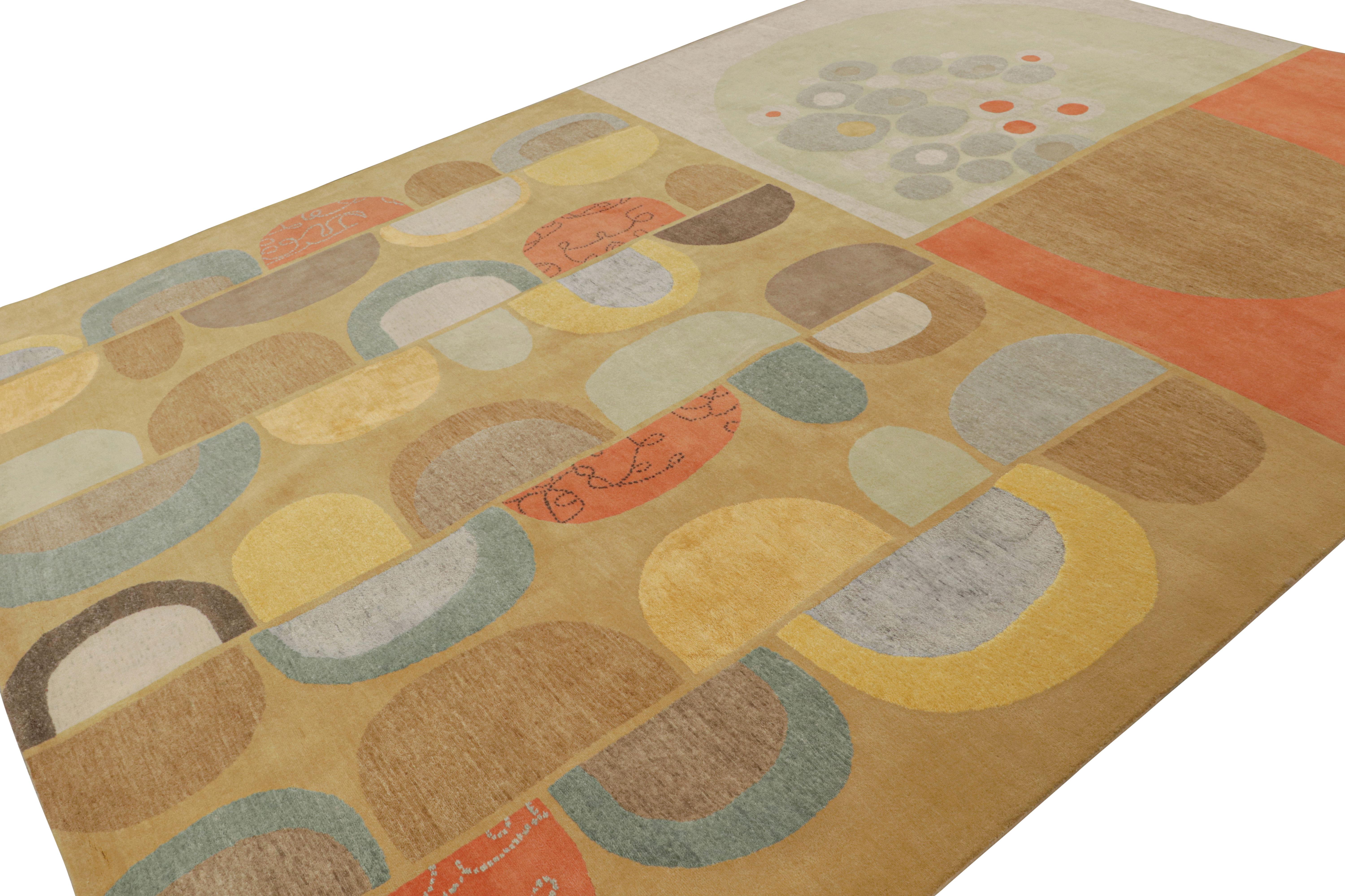 This 10x14 rug is from Rug & Kilim’s Mid-Century Modern collection in collaboration with Jenn Ski - handknotted in wool and silk

On the Design:

The collection is a bold take on iconic 1950s postmodern and atomic age art styles in an immersive