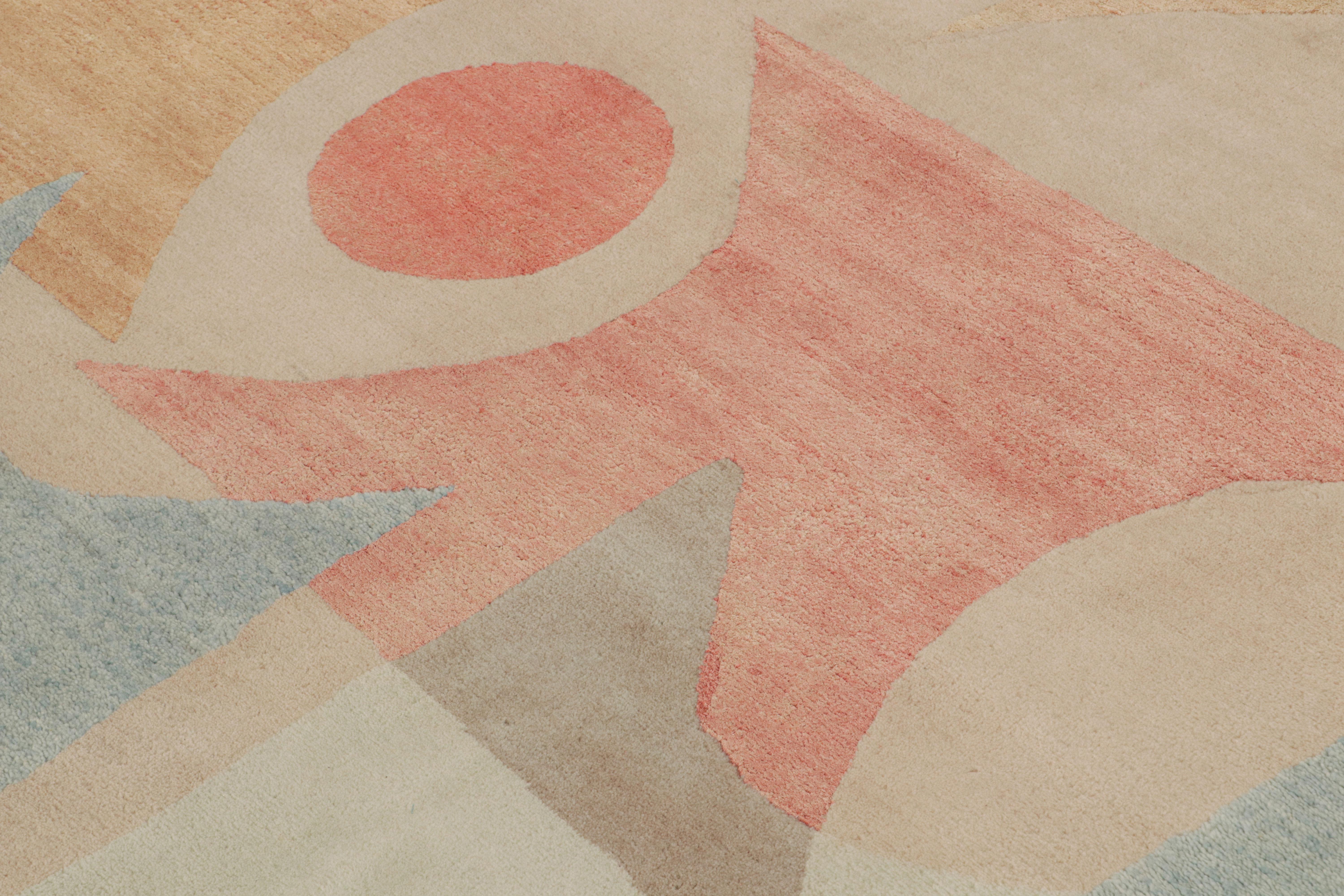 Rug & Kilim x Jenn Ski Mid-Century Modern Style Teppich mit geometrischen Mustern (Handgeknüpft) im Angebot