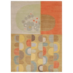 Rug & Kilim x Jenn Ski Mid-Century Modern Style Rug with Geometric Patterns