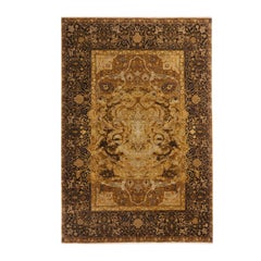Rug & Kilim's 17th Century, Inspired Black and Gold Wool and Silk Rug