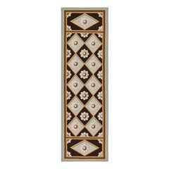 Rug & Kilim’s 18th Century Aubusson Style in Brown and White Floral Patterns