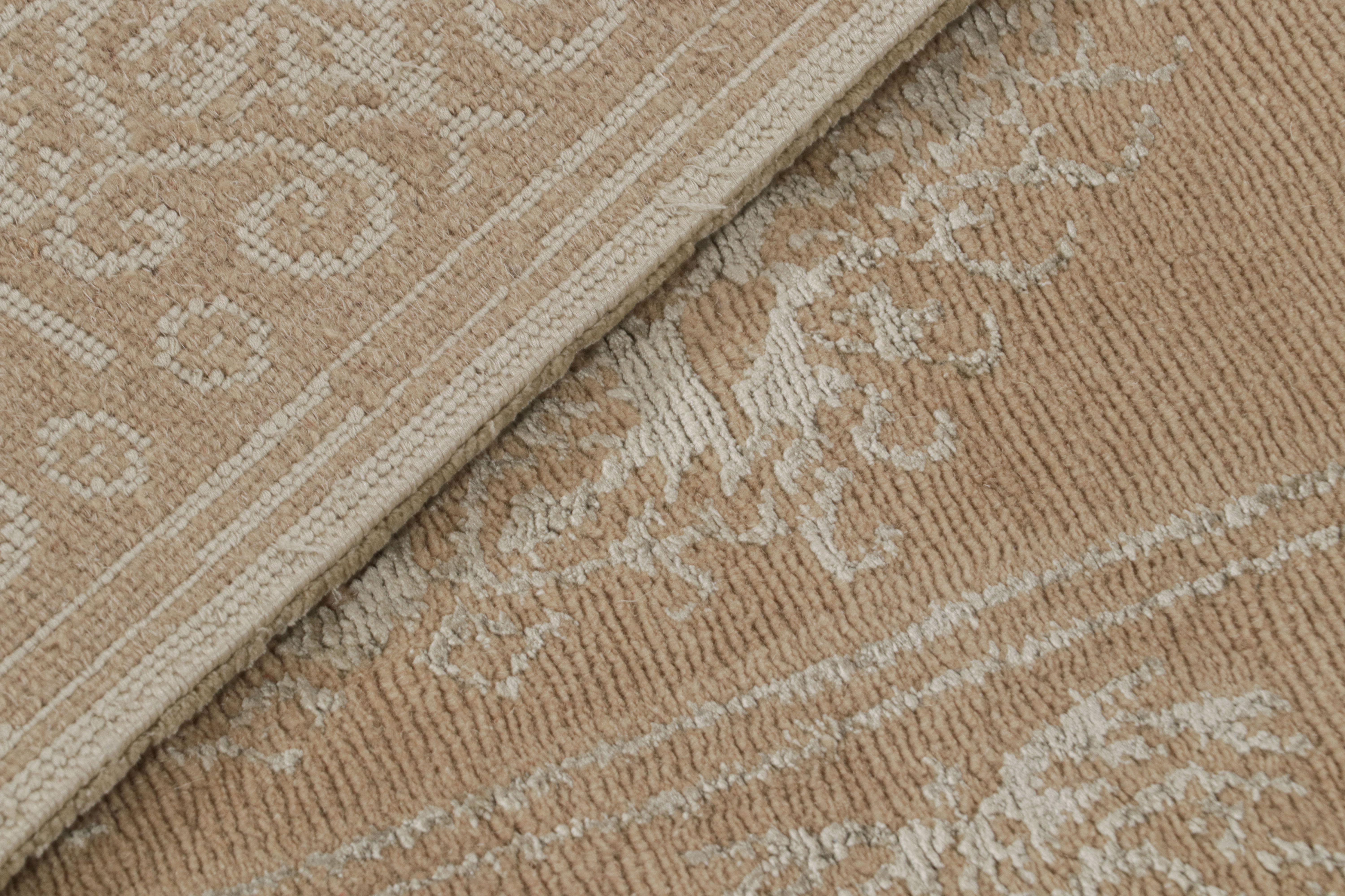 Rug & Kilim's 18th Century Catana Inspired Geometric Silver Wool-Silk Rug For Sale 1