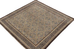 Teppich & Kilims im chinesischen Stil des 18. Jahrhunderts mit beige-braunen und blauen Mustern