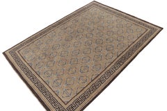 Rug & Kilim’s 18th Century Chinese Style Rug in Beige-Brown and Blue Patterns