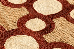 Rug & Kilim’s Abaca Custom Rug Sample, Beige, Red and Cream Geometric Patterns