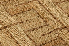 Rug & Kilim’s Abaca Custom Rug Sample, Beige, White and Black Geometric Patterns