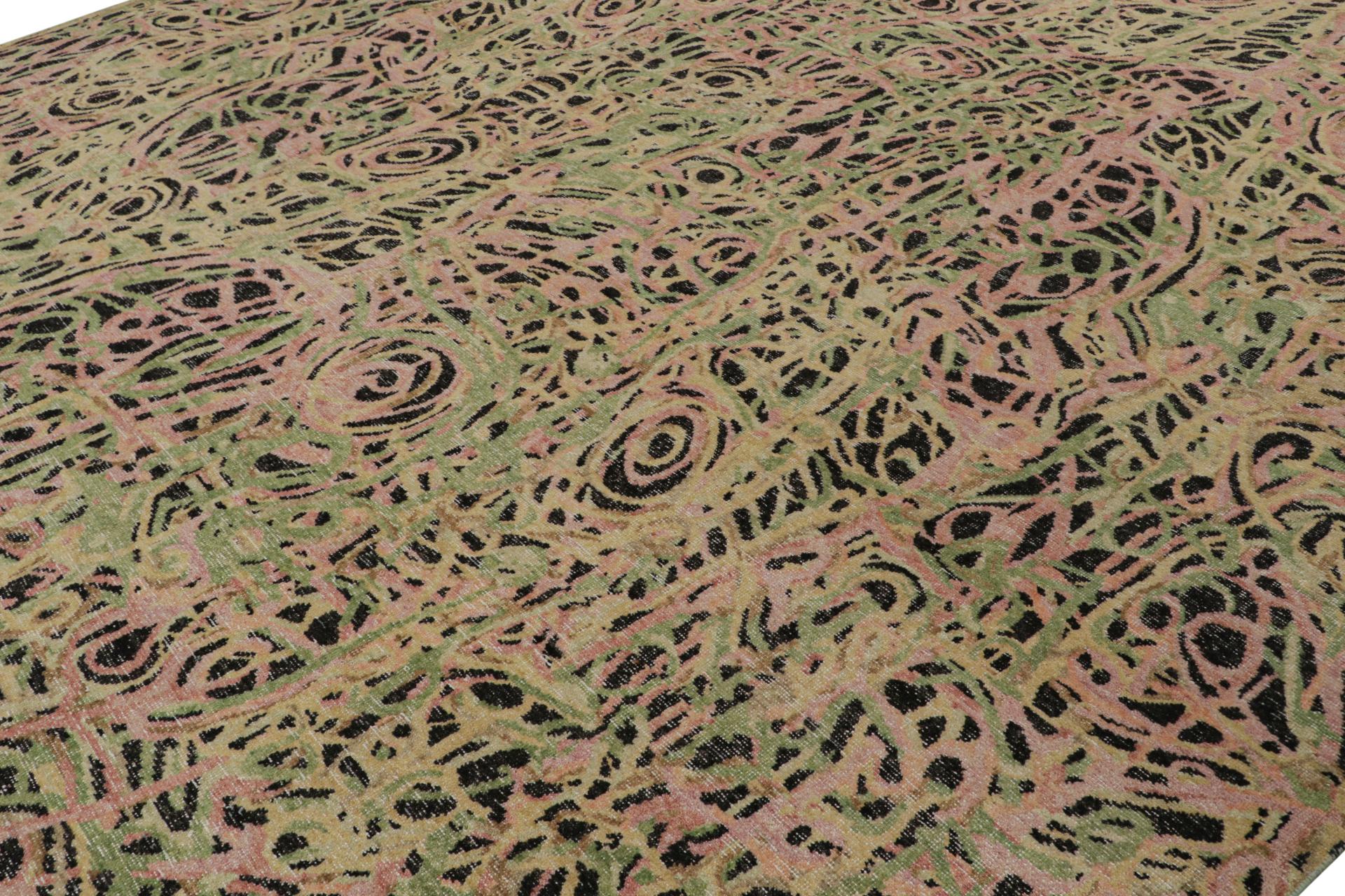 Abstrakt-expressionistischer Teppich von Rug & Kilim mit durchgehendem geometrischem Muster (Indisch) im Angebot