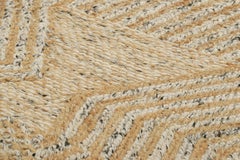 Rug & Kilim’s Abstract Flatweave in Beige-Brown and White Geometric Patterns