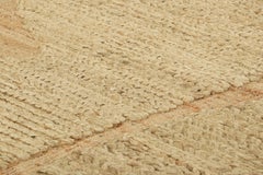 Abstraktes Flachgewebe von Rug & Kilim in Beige-Braun mit geometrischen Mustern