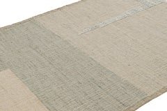 Tapis & Kilim's Abstract Flatweave in Beige with Geometric Patterns (tissage plat abstrait en beige avec des motifs géométriques)