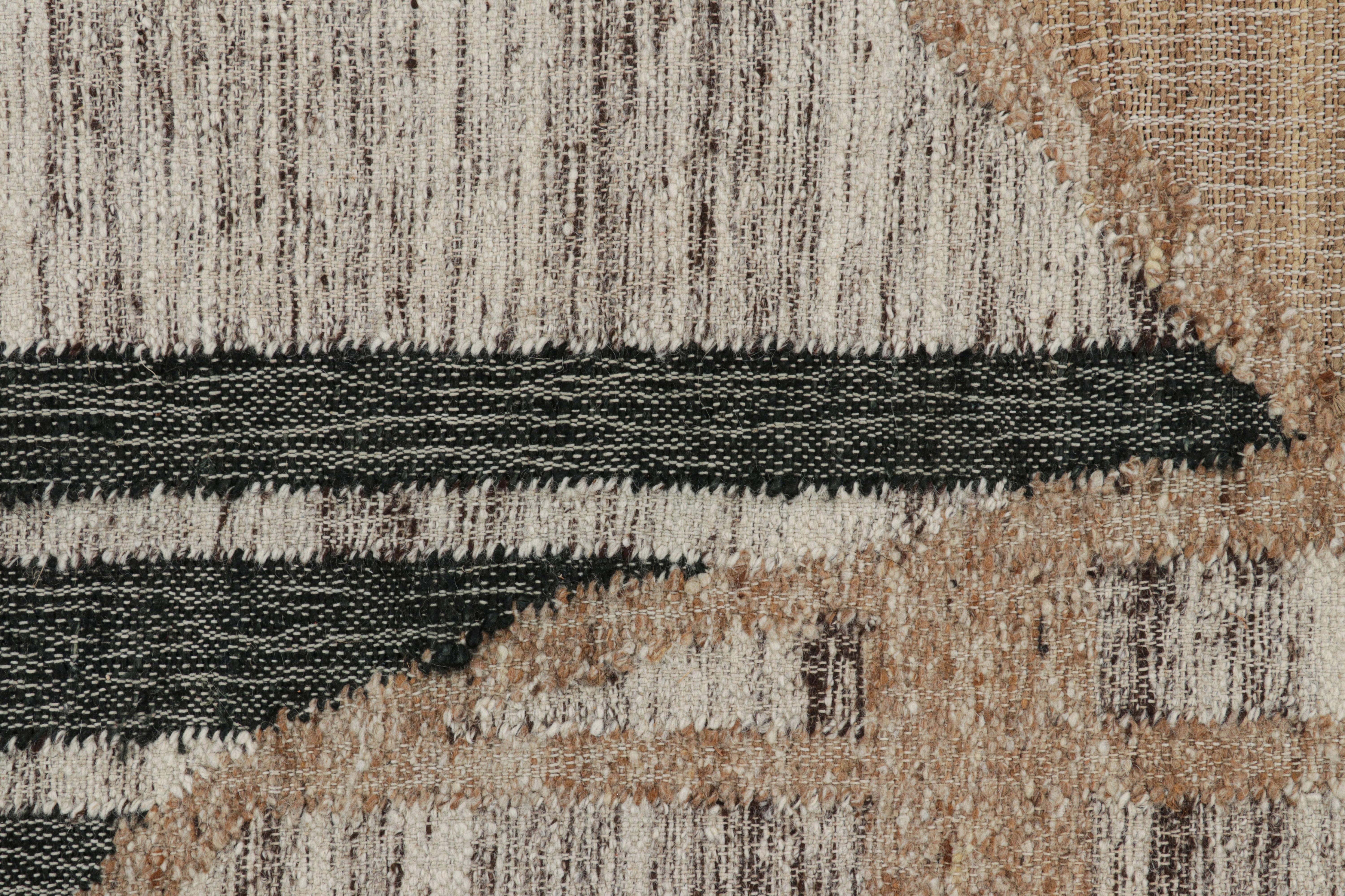 Dieses 8x10 große Flachgewebe aus handgewebter Wolle und Jute ist eine aufregende neue, individuell gestaltbare Linie der Rug & Kilim Collection. 

Über das Design: 

Dieser zeitgenössische Teppich zeichnet sich durch ein eindringliches