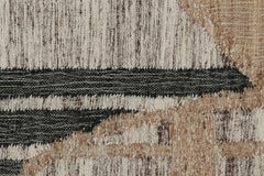 Rug & Kilim’s Abstract Flatweave with Beige, Cream, and Black Geometric Patterns