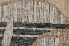 Rug & Kilim’s Abstract Flatweave with Beige, Cream, and Black Geometric Patterns